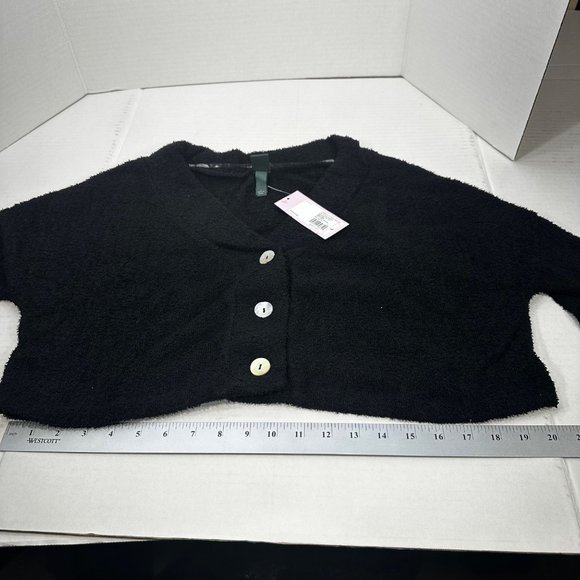 2 Piece Wild Fable Women's Large Black Crop Sweater And Blue Ribbed T-Shirt New - Picture 10 of 16